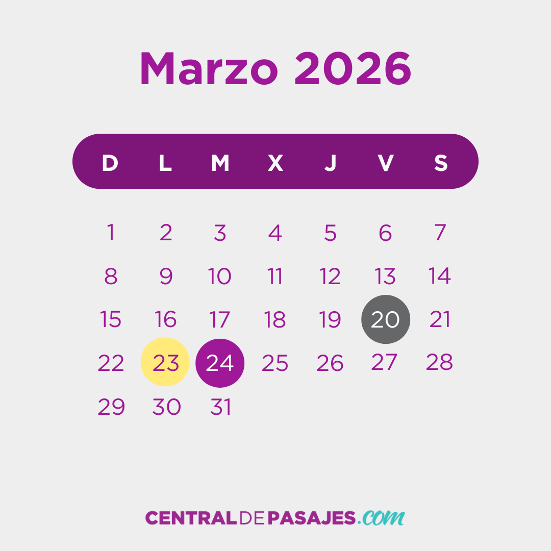 Feriados de Marzo 2026